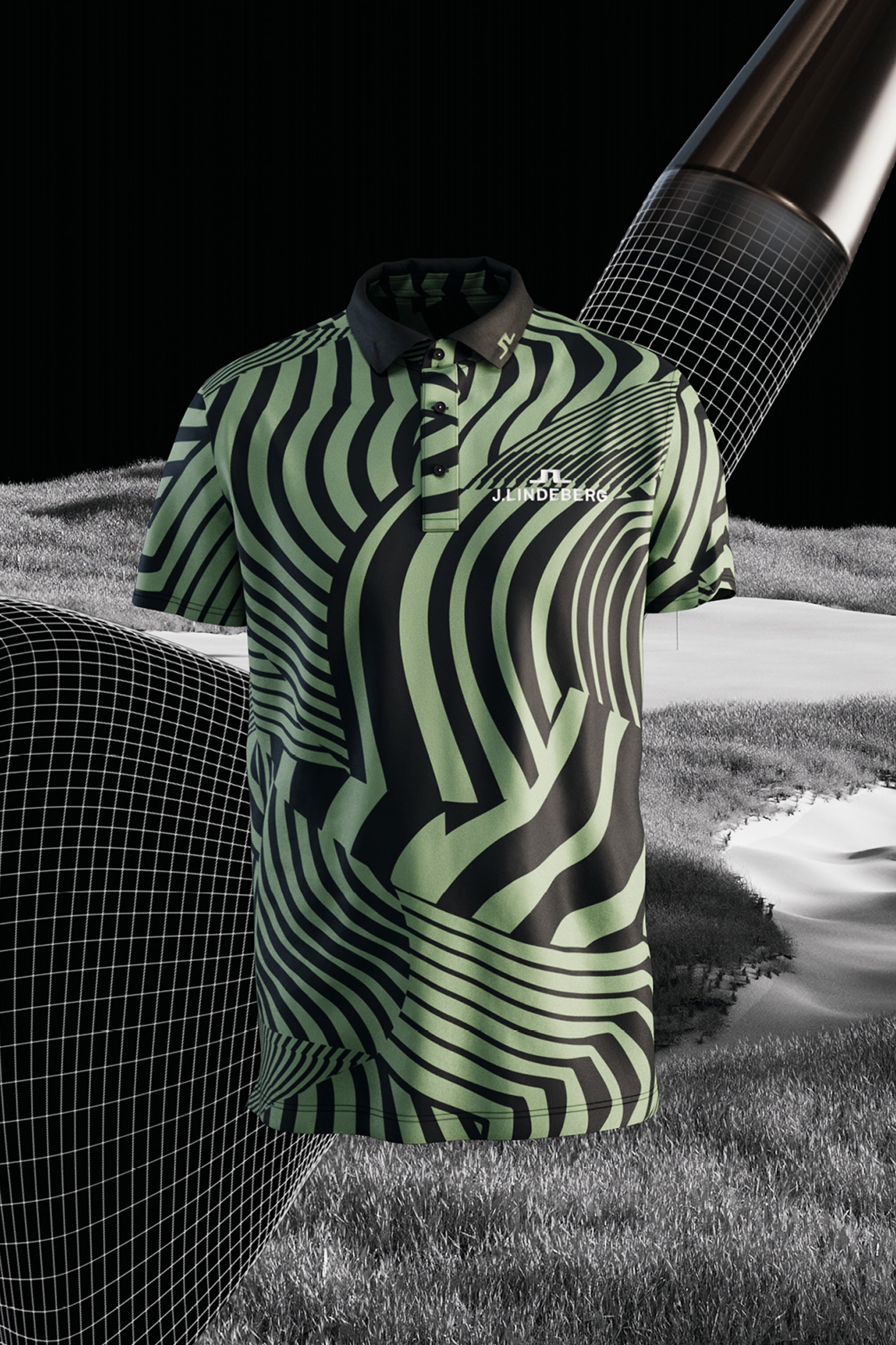 J.LINDEBERG TOUR COLLECTION ジャカード柄スリムポロ J.LINDEBERG TOUR COLLECTION ジャカード柄スリムポロ