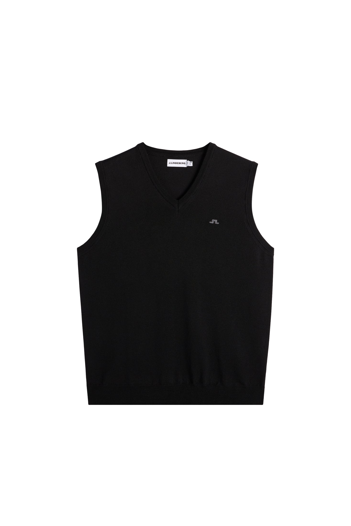 J.LINDEBERG ブラック Vネック ベスト　M Liam Knitted Vest / Black – J.Lindeberg EU