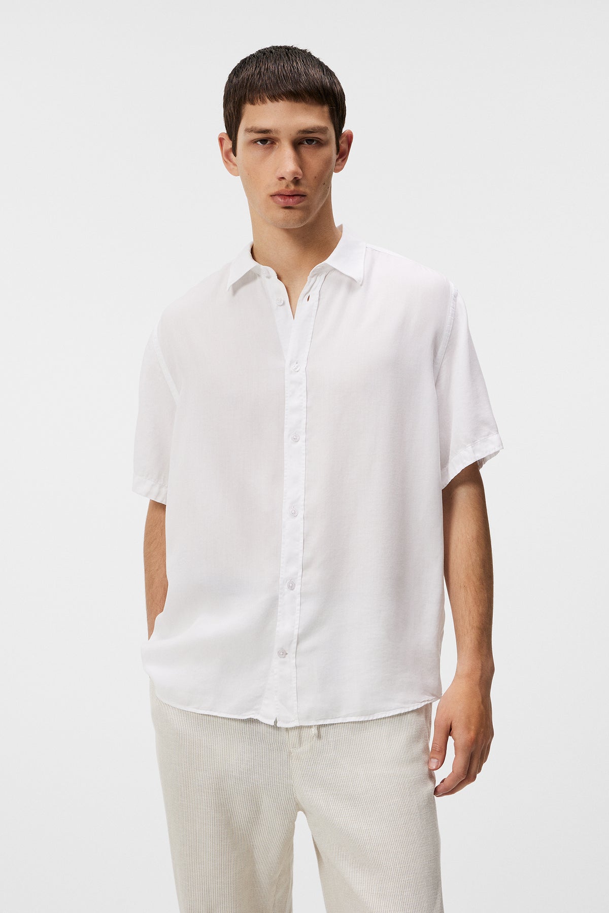 Reg SS Light Tencel Shirt / White