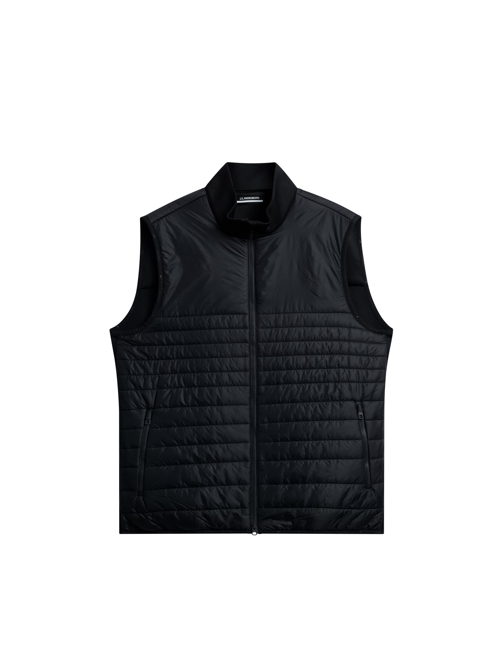 Martino Quilt Hybrid Vest Black –