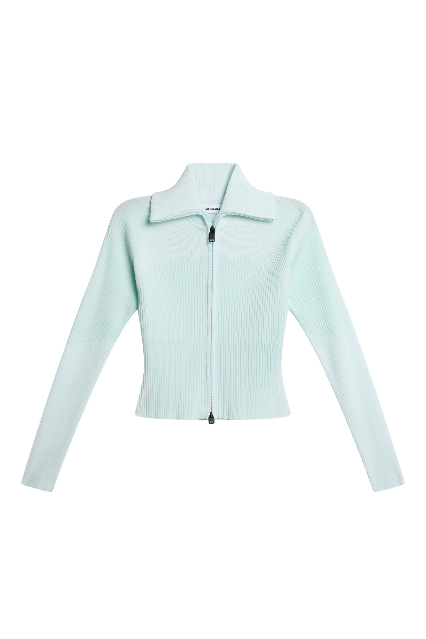 Terri Contrast Rib Zip Sweater / Sky Light – J.Lindeberg