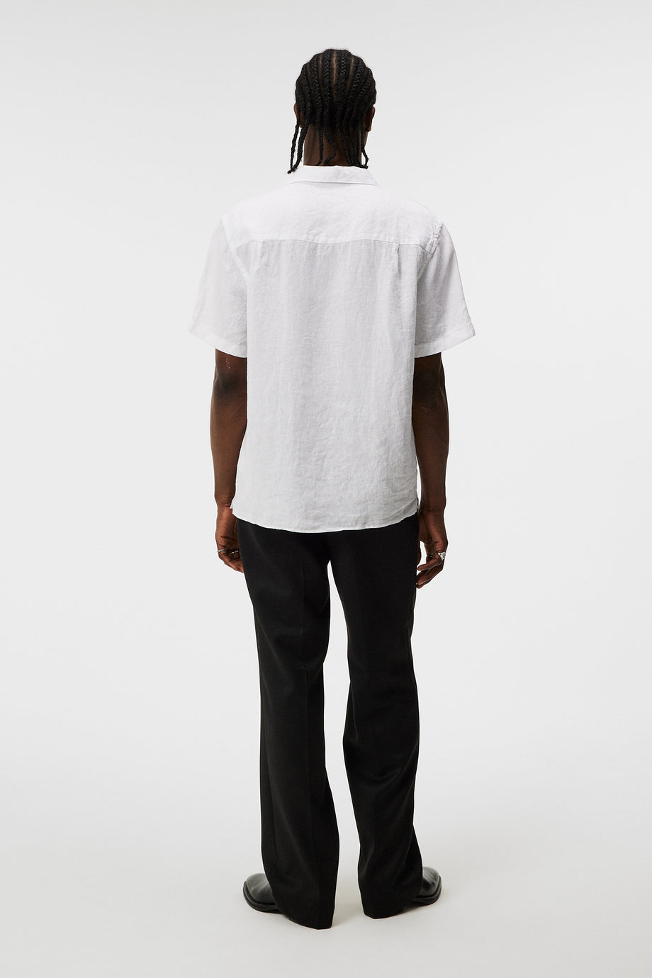 Elio Linen Melange Shirt / White