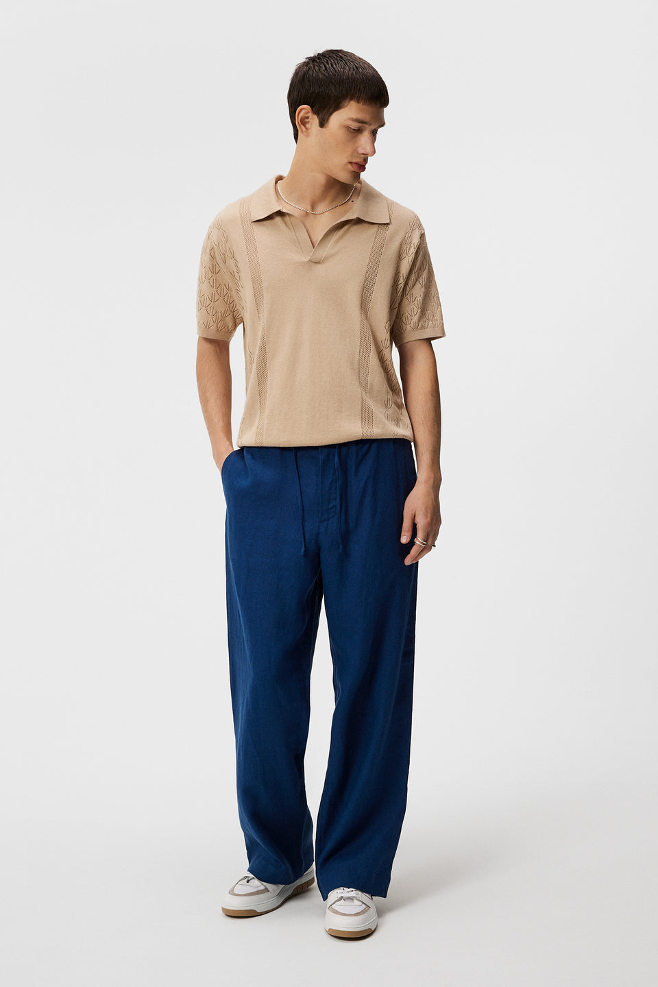 Noah Wide Linen Pants / Estate Blue