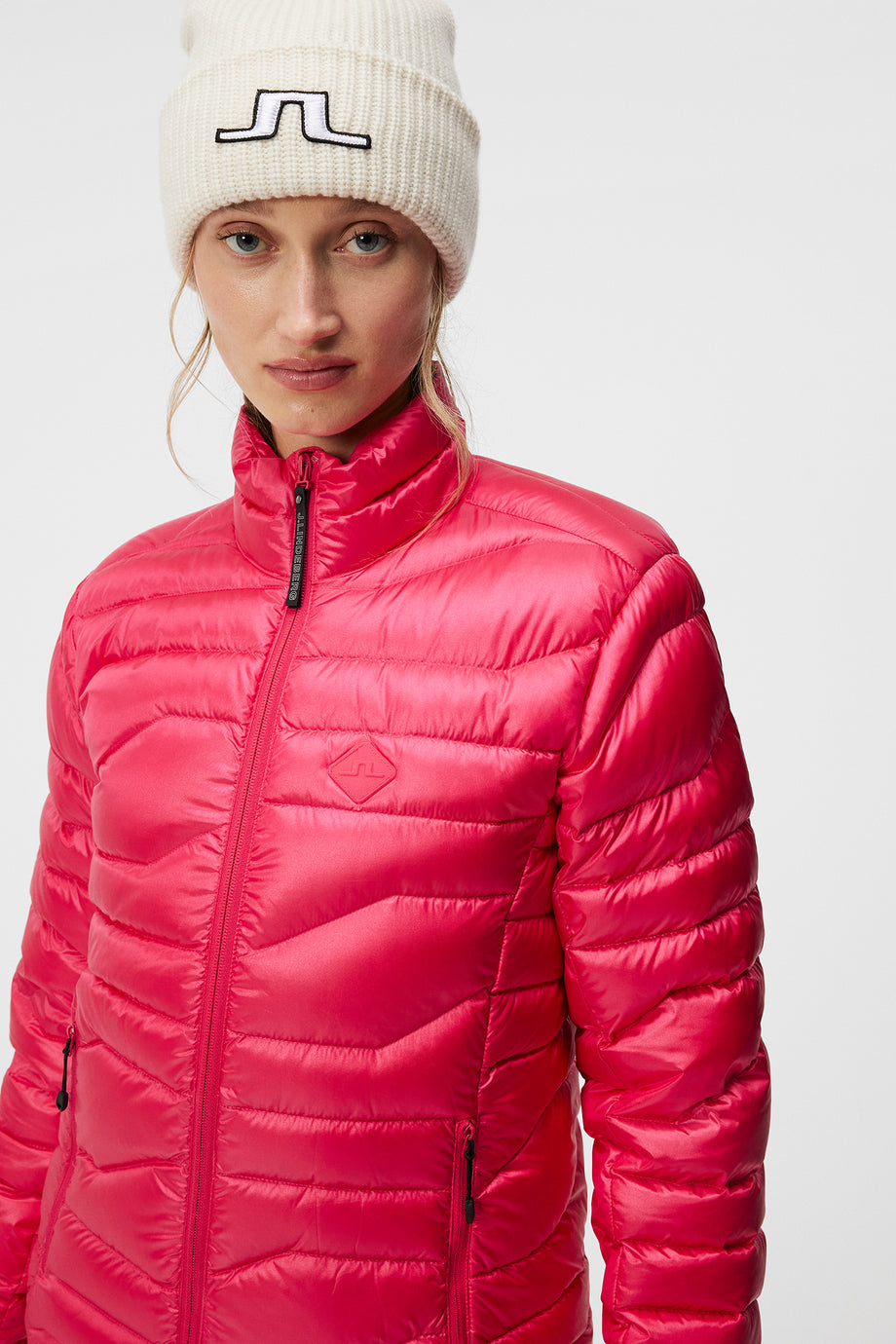 W Cliff Light Down Jacket / Rose Red