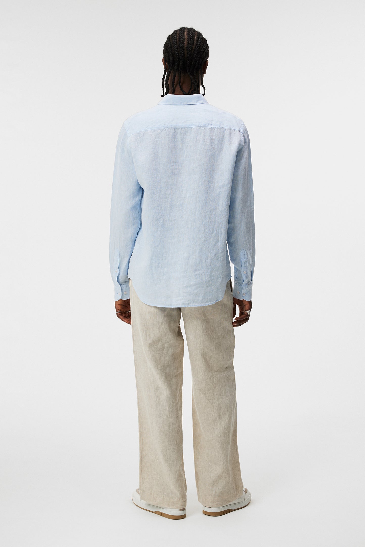 Slim LS Linen Melange Shirt / Chambray Blue