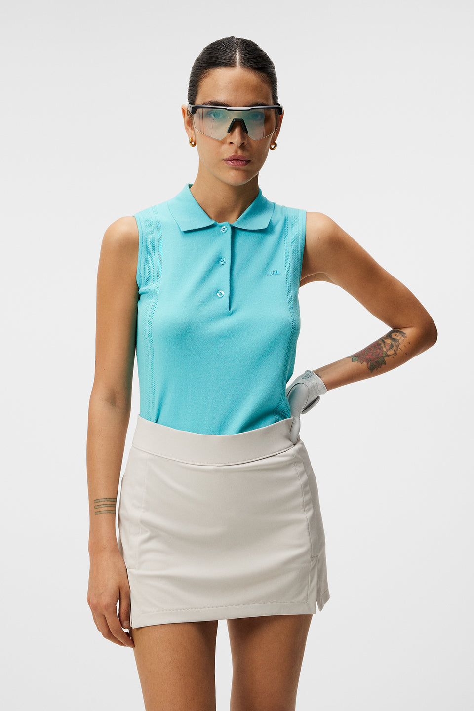 Tanja Sleeveless Knitted Shirt / Blue Curacao