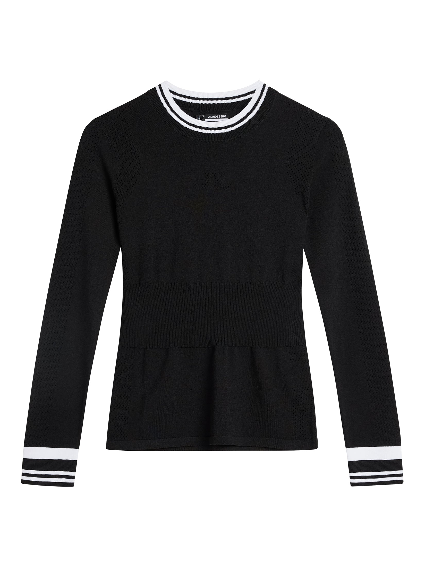 Micro Check Knitted Sweater / Black JL monogram check – J.Lindeberg