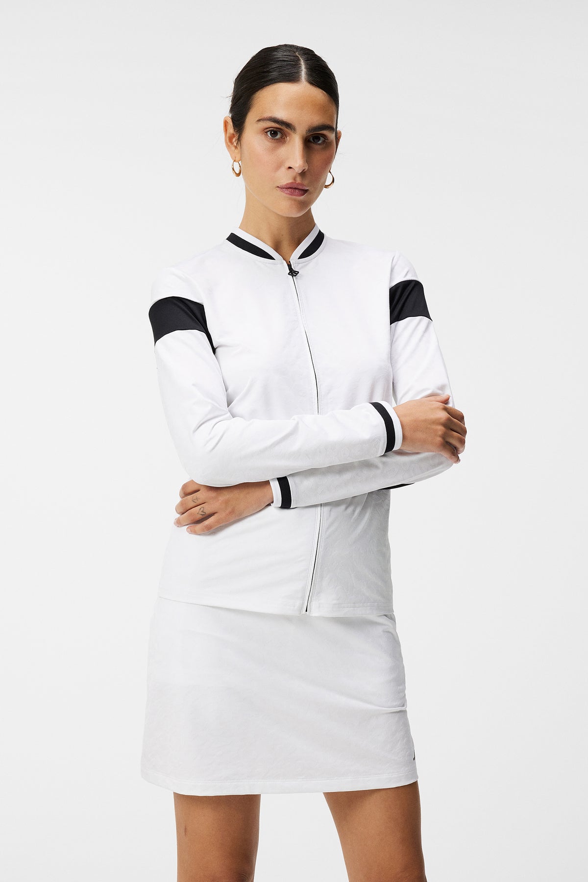 Helene Zip Midlayer / White