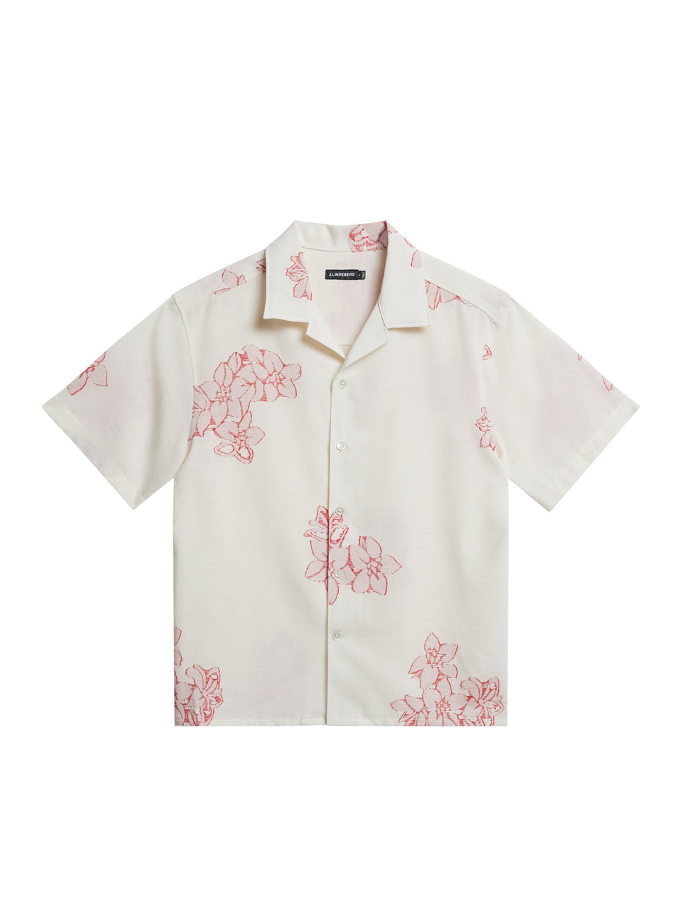 Donso Fil Coupe Floral Shirt / Cloud White