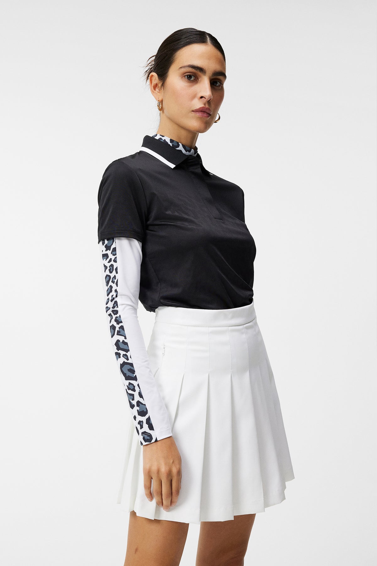 Cecile Jacquard Polo / Black