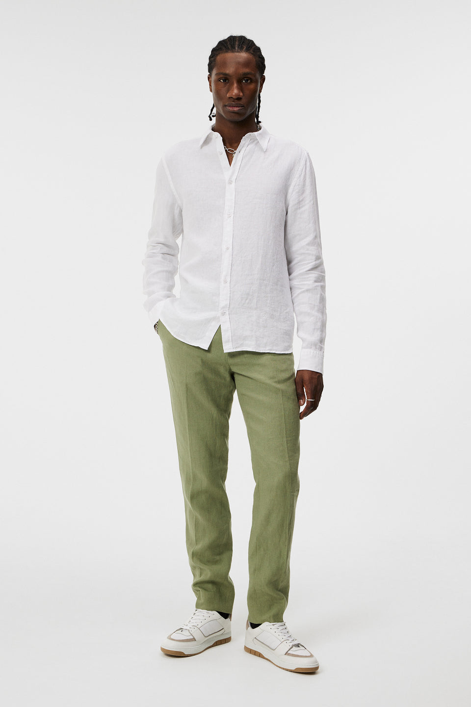 Soren Linen Pants / Oil Green