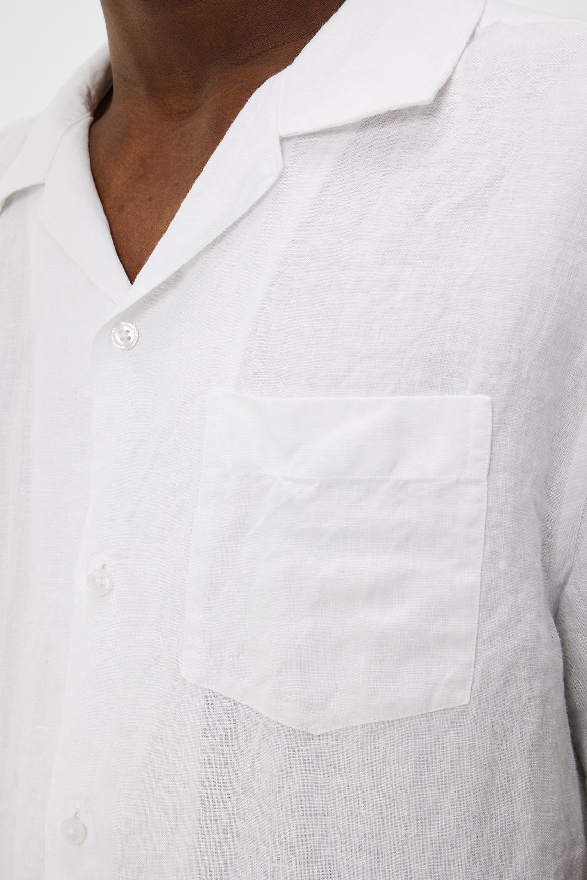 Elio Linen Melange Shirt / White