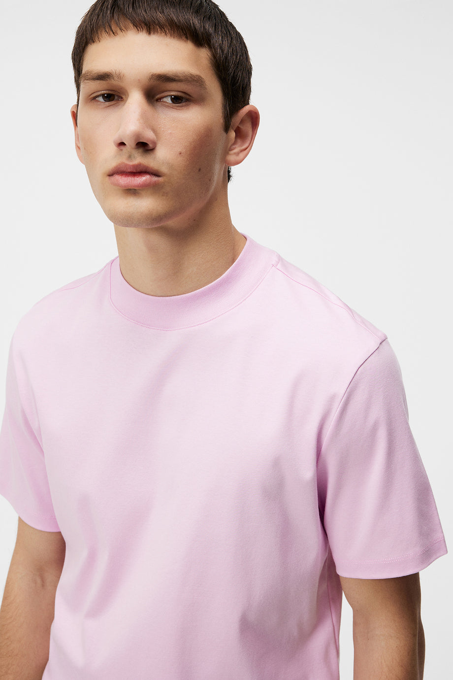 Ace Mock Neck T-shirt / Pink Lavender