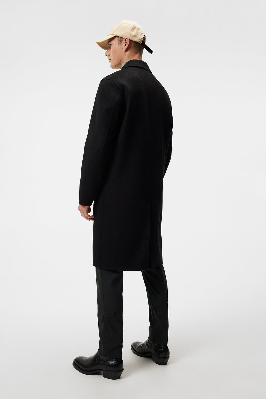 Diego double unlined wool coat / Black
