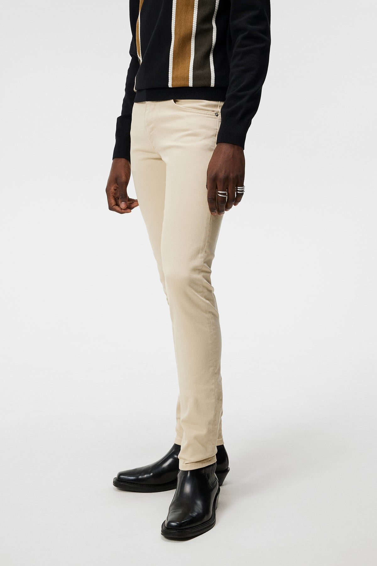 Jay Solid Stretch Jeans / Oyster Gray