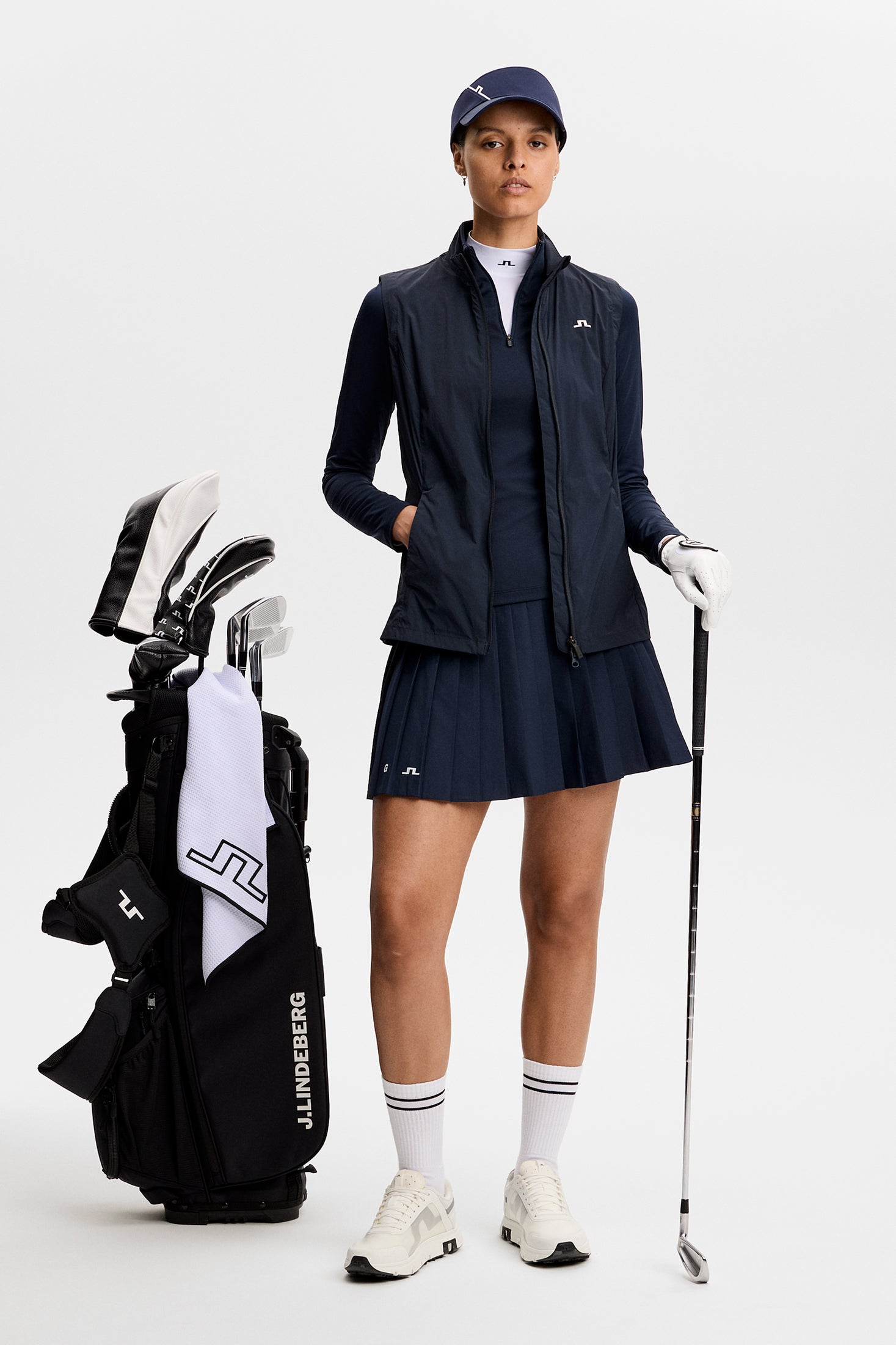 Cindy Quarter Zip Mid Layer / JL Navy – J.Lindeberg EU