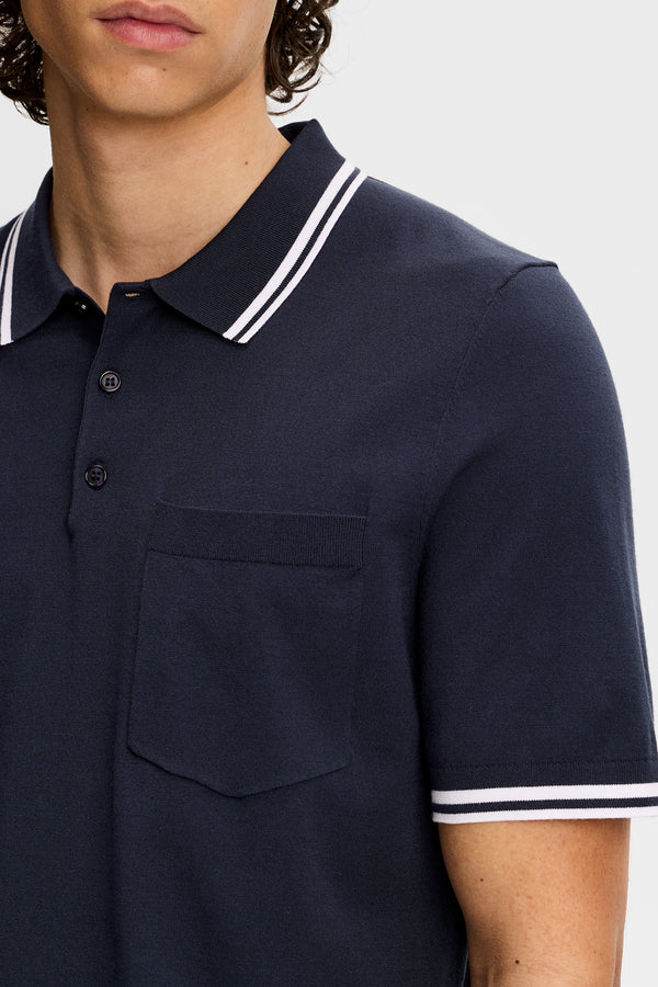 Ramon Knit SS Polo / JL Navy