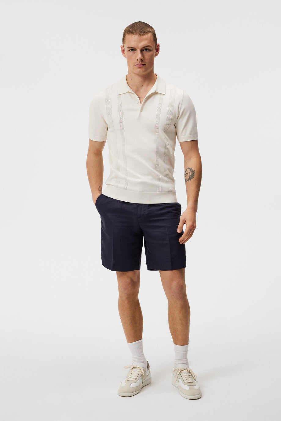 Baron Tencel Linen Shorts / JL Navy