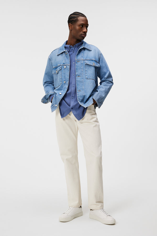Reg LS Structure Tencel Shirt / Bijou Blue