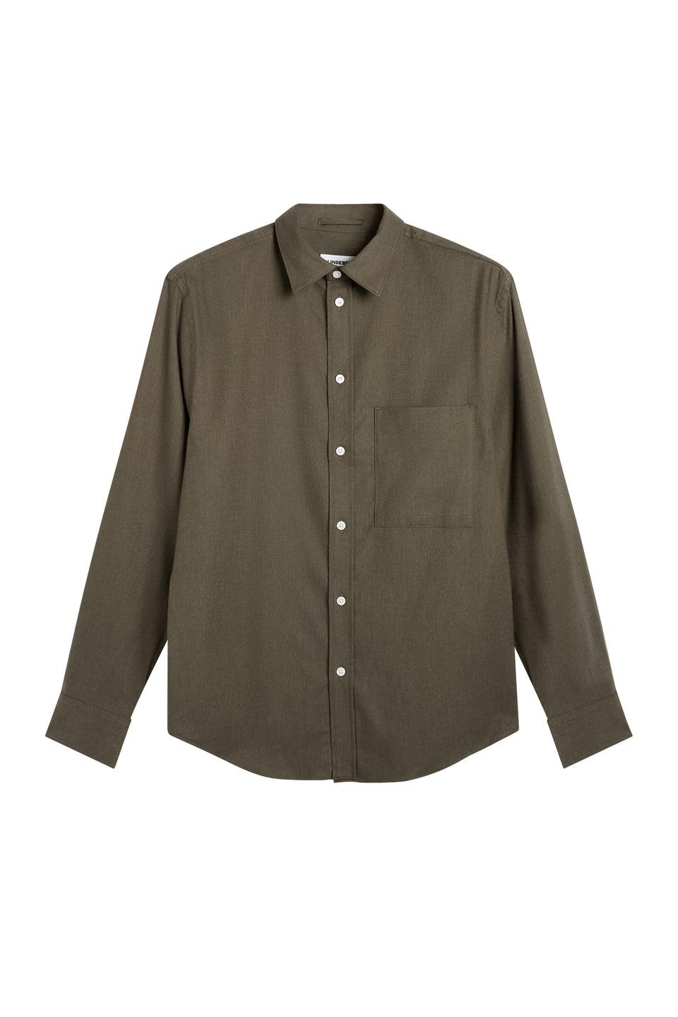 Zachary Flannel Melange Shirt / Forest Green Melange