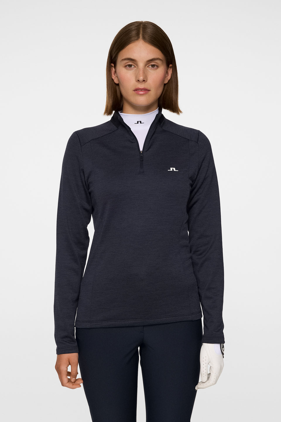 Steffi Quarter Zip Mid Layer / Navy Melange