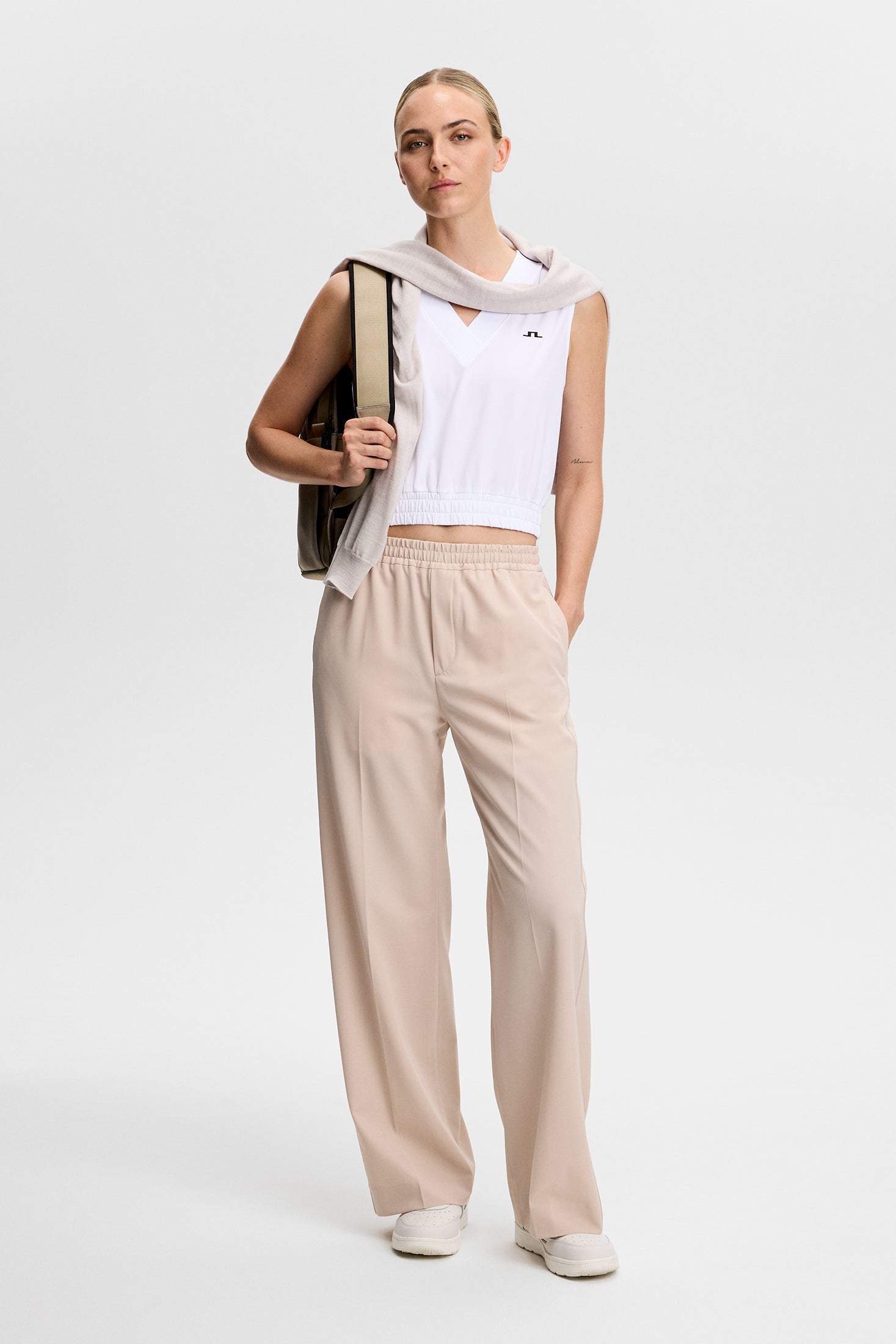 Liny Sleeveless Top / White | J.Lindeberg Official