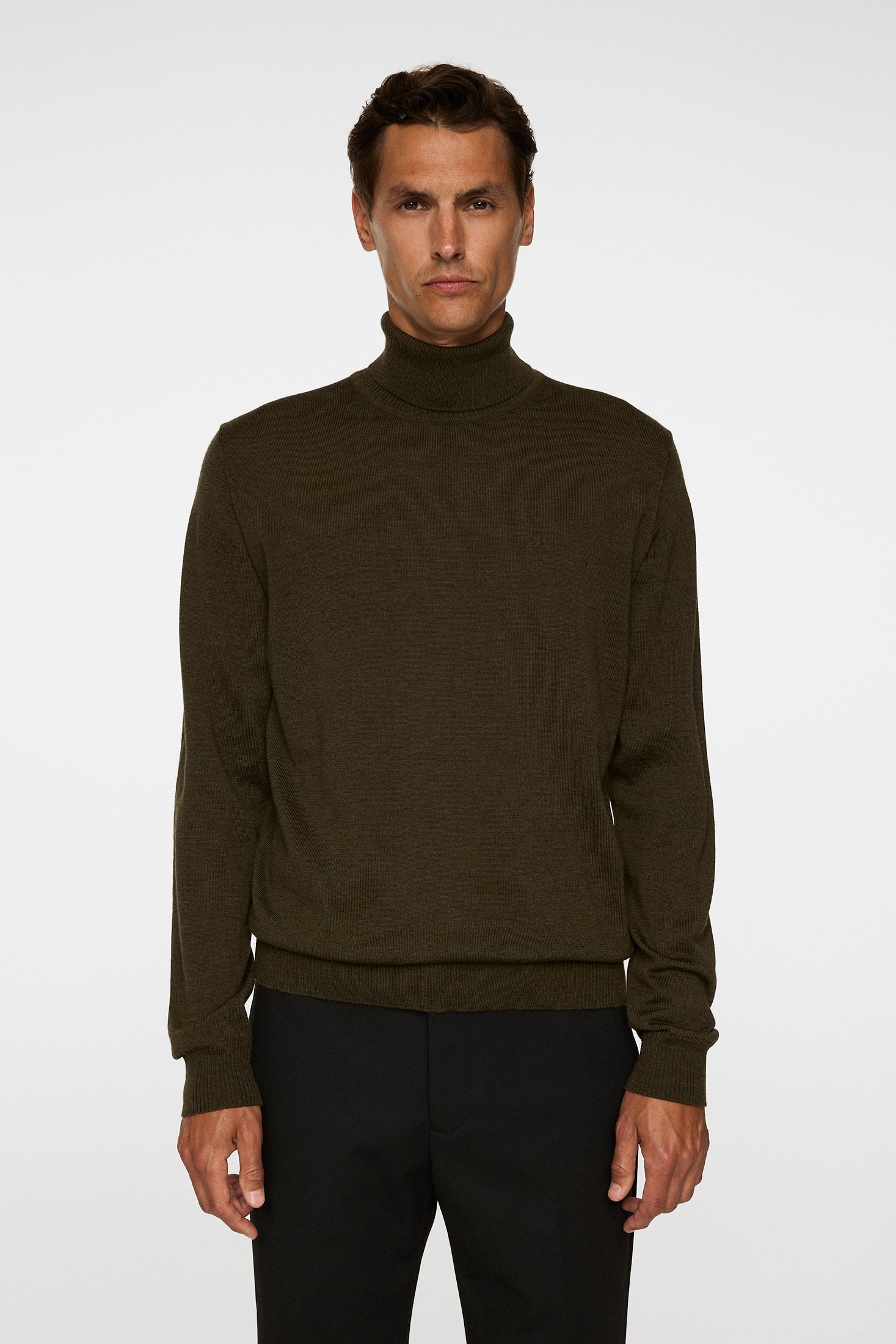 Kaden Merino Turtle Neck / Forest Green Melange – J.Lindeberg EU