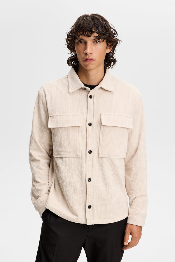 Finnigan Drape Cord Shirt / Moonbeam