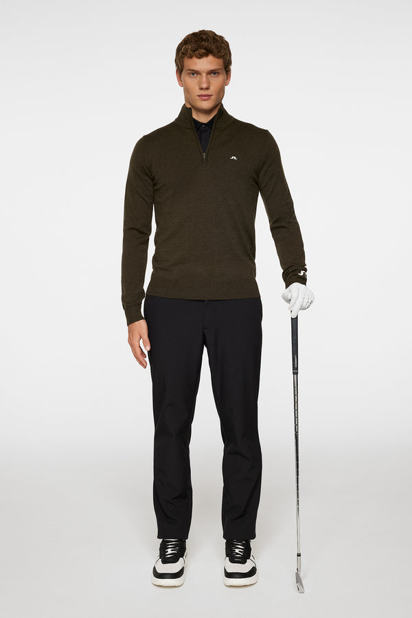 Kian Zipped Sweater / Forest Green