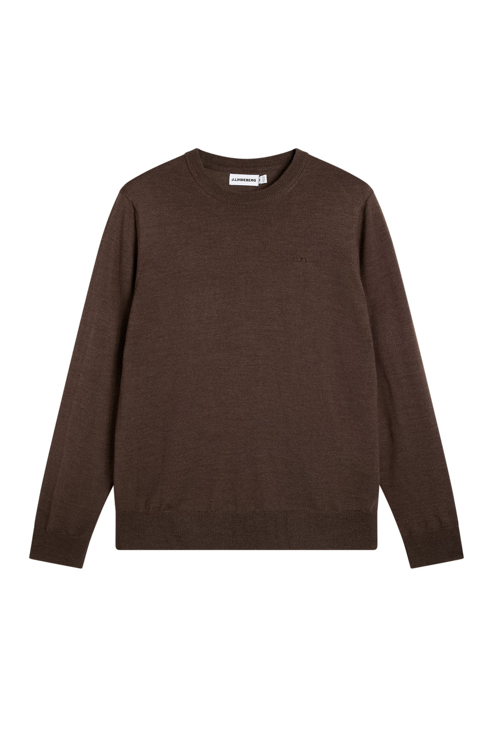 Keane Merino Crew Neck / Seal Brown Melange