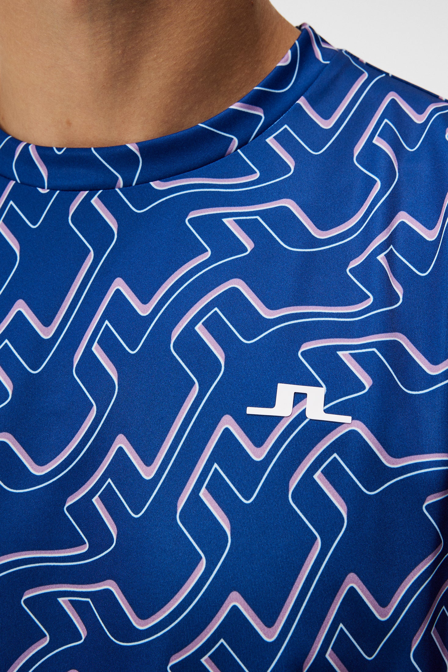 Ade Print T-shirt / Outline Bridge Wave Blue – J.Lindeberg EU