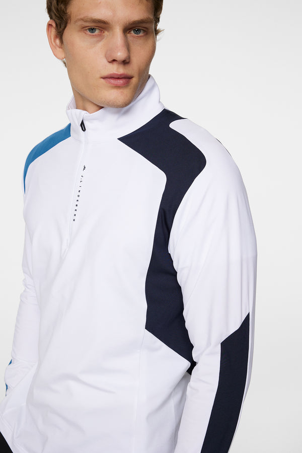 Leander Quarter Zip  Mid Layer / White
