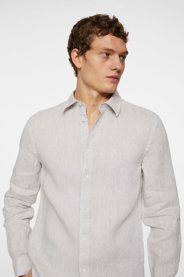 Slim LS Linen Melange Shirt / Moonbeam