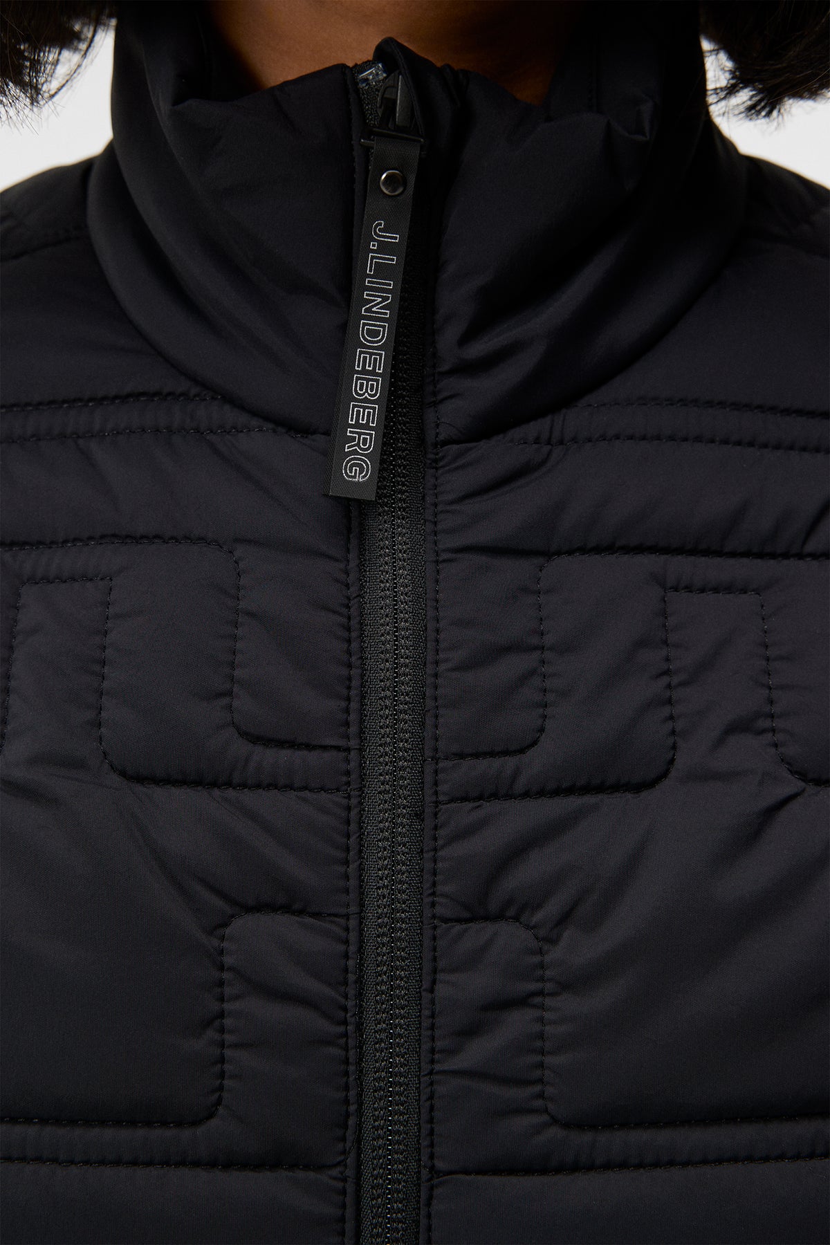 Marble Quilted Jacket / Black
