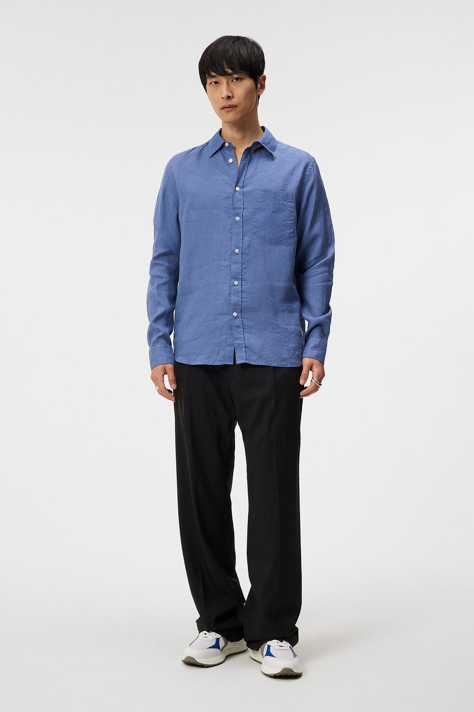 Reg LS Clean Linen Shirt / Bijou Blue