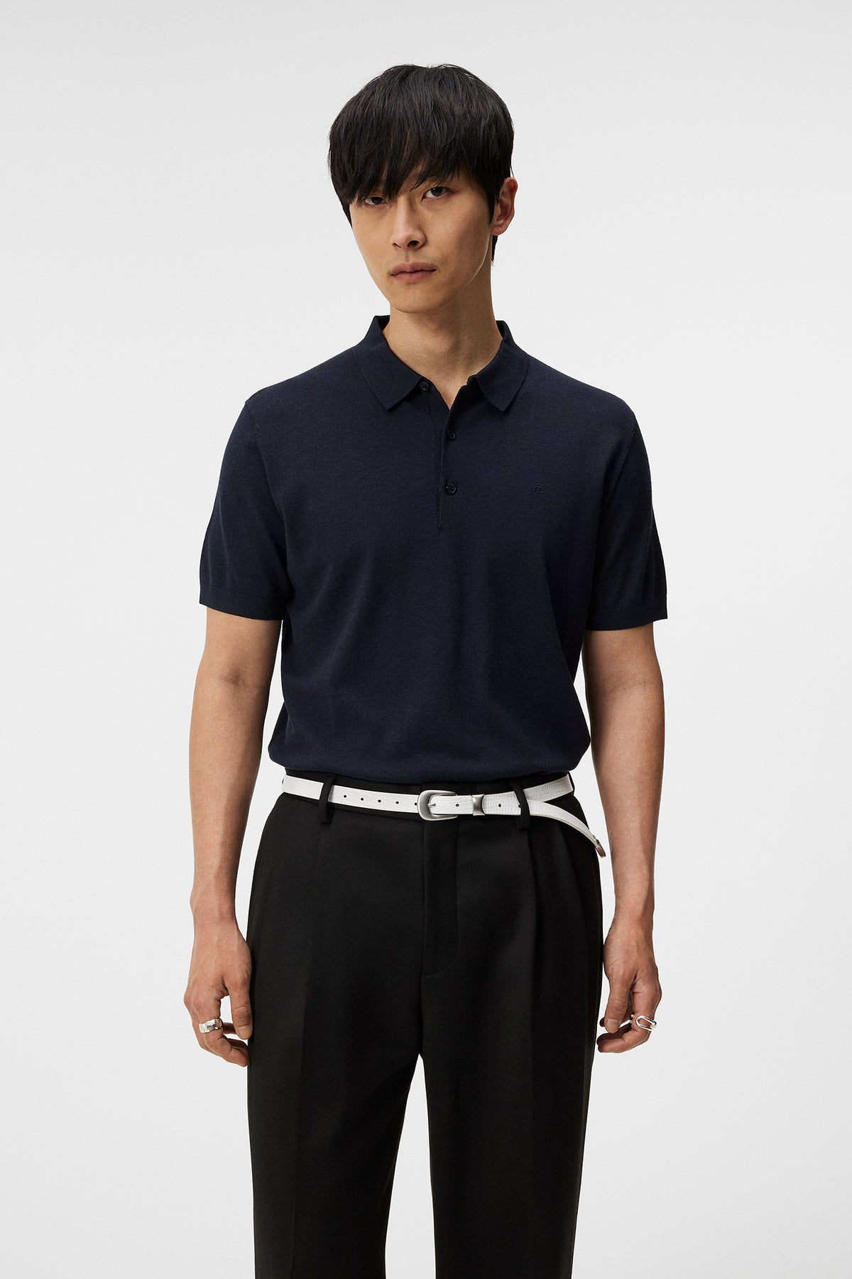 Ridge Rayon Silk Polo / JL Navy