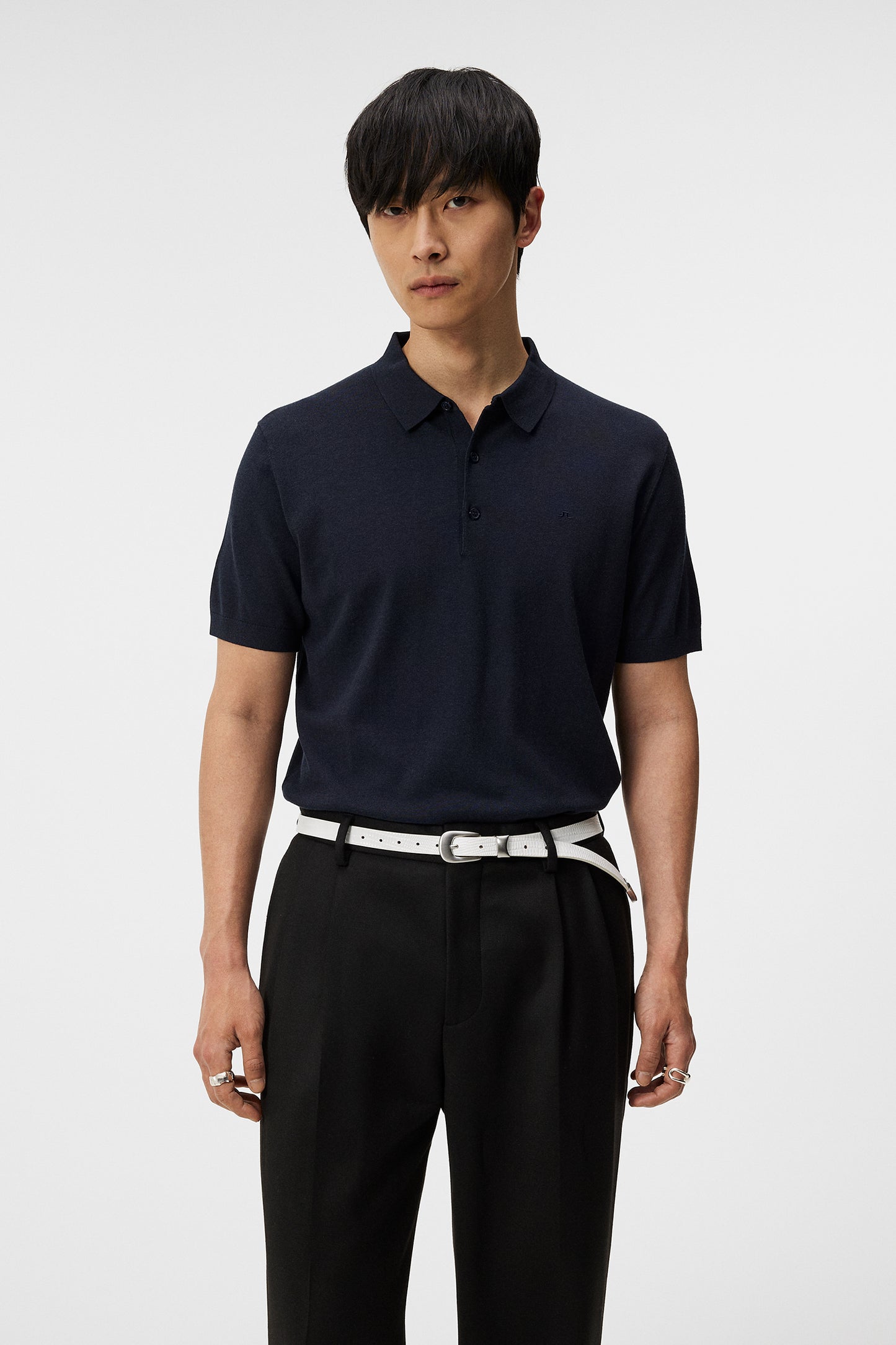 Ridge Rayon Silk Polo / JL Navy