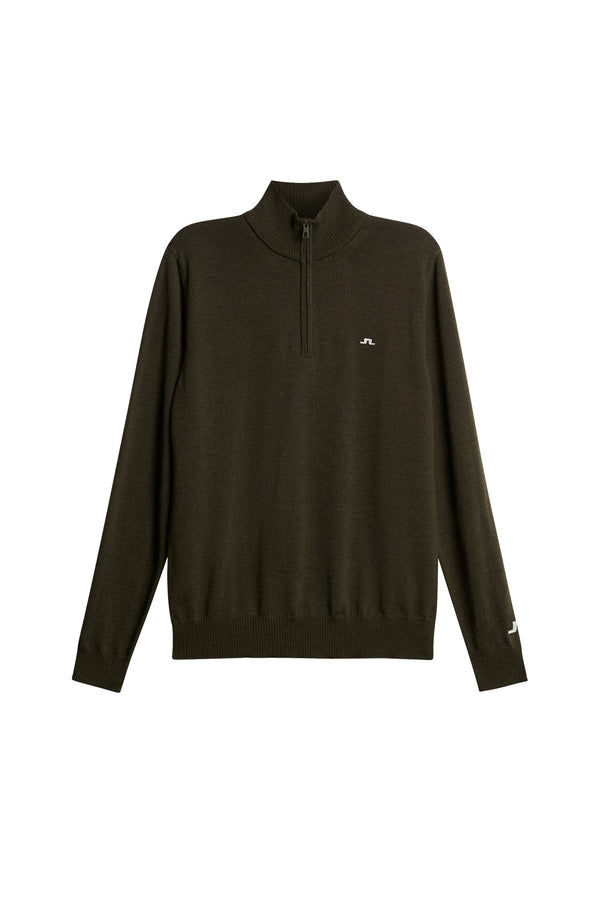 Kian Zipped Sweater / Forest Green