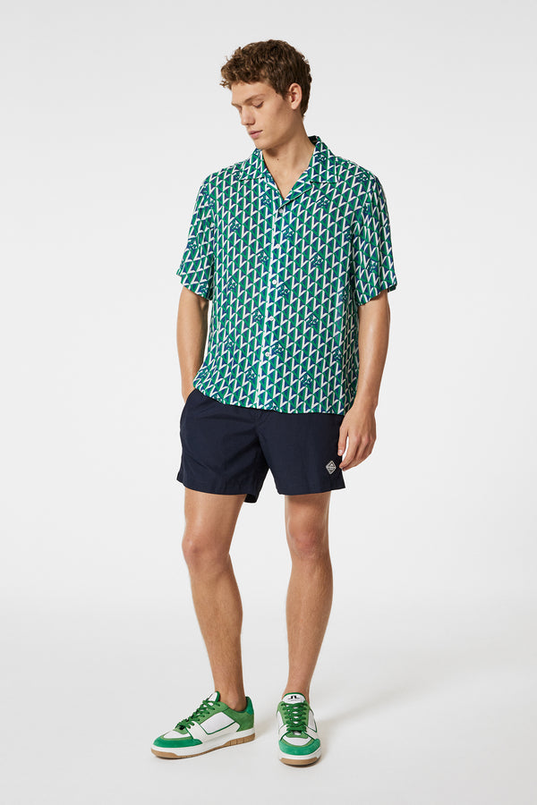 Banks Solid Swim Trunks / JL Navy