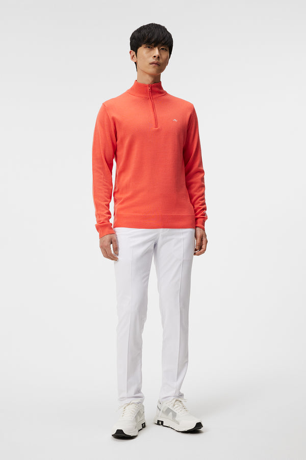 Kian Zipped Sweater / Hot Coral