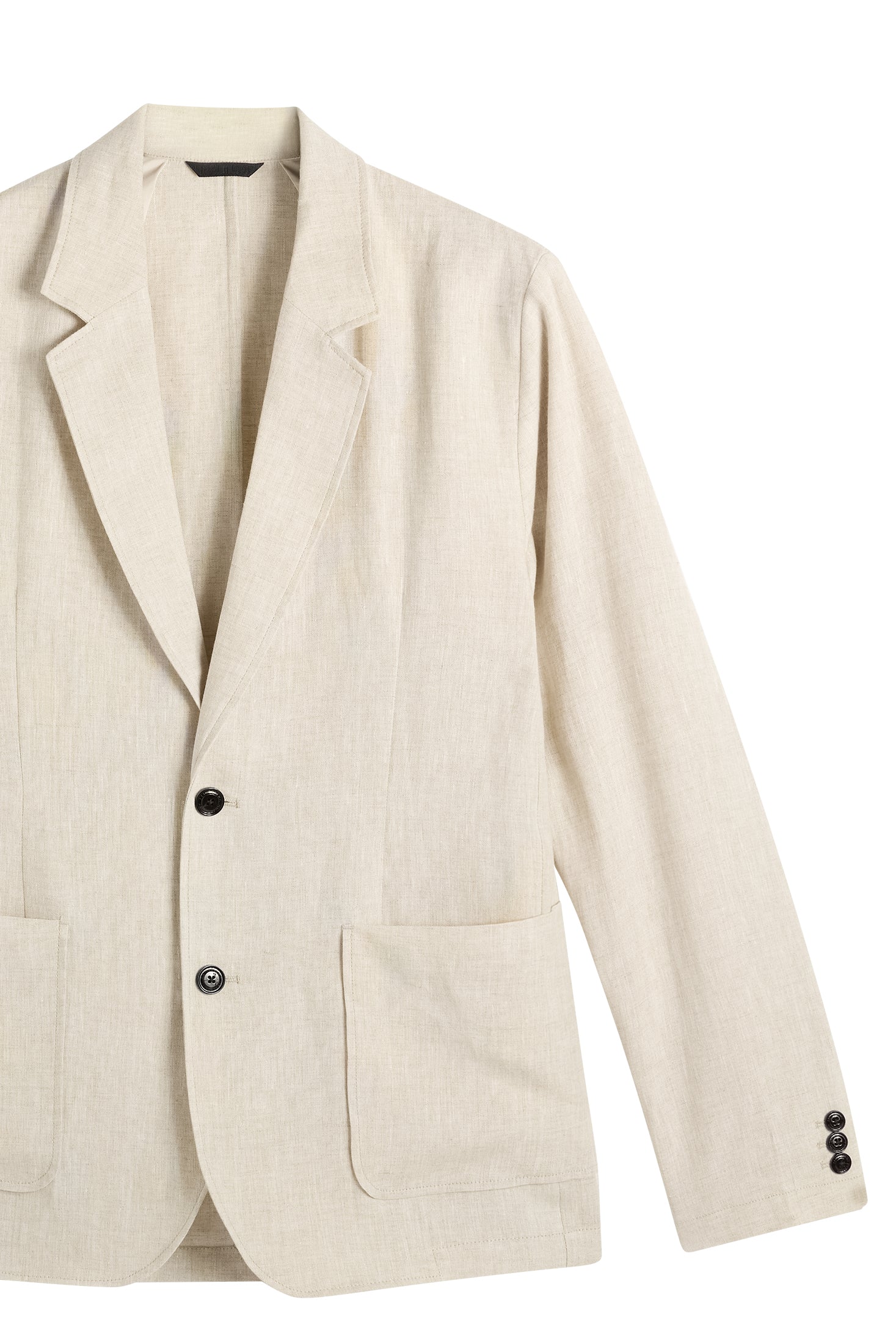 Alban Drape Linen Blazer / Moonbeam | J.Lindeberg Official