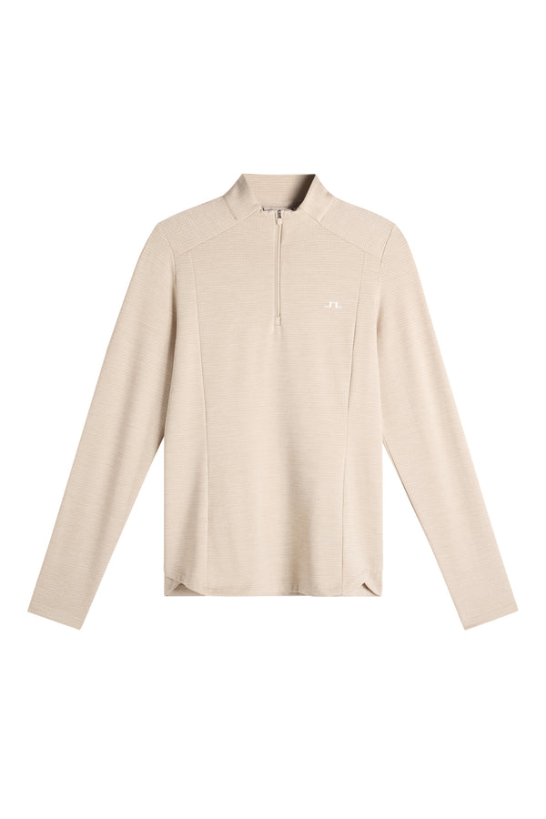 Steffi Quarter Zip Mid Layer / Moonbeam Melange