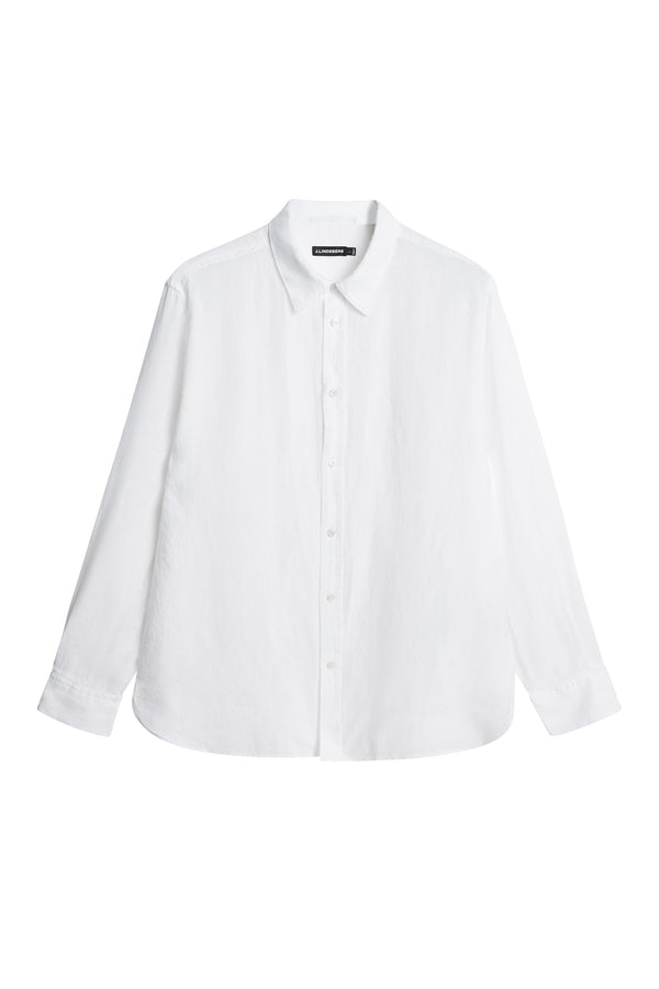 Reg LS Clean Linen Shirt / White