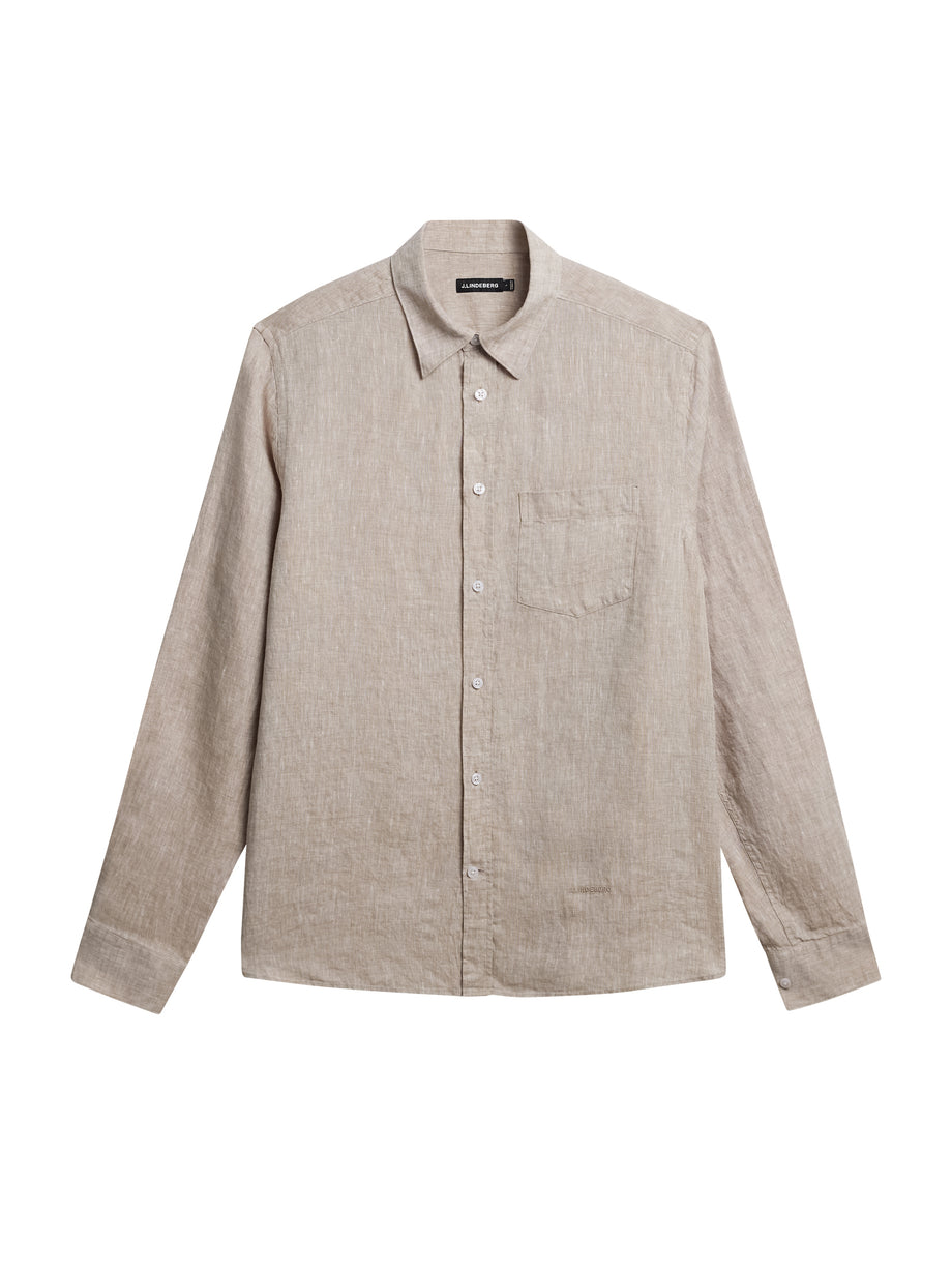 Slim LS Linen Melange Shirt / Batique Khaki