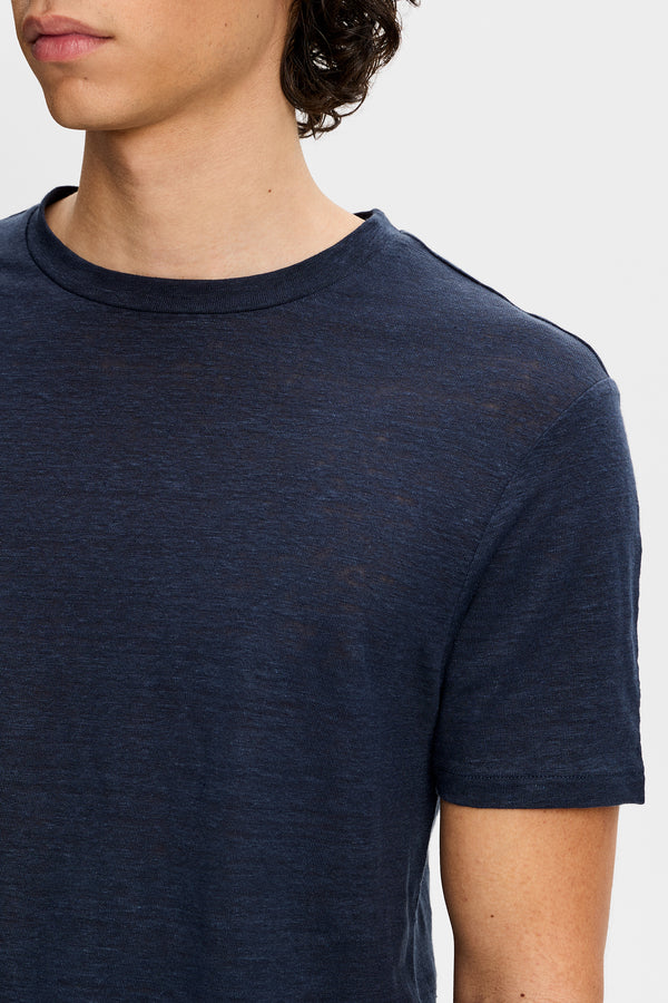 Coma Linen Tee / JL Navy