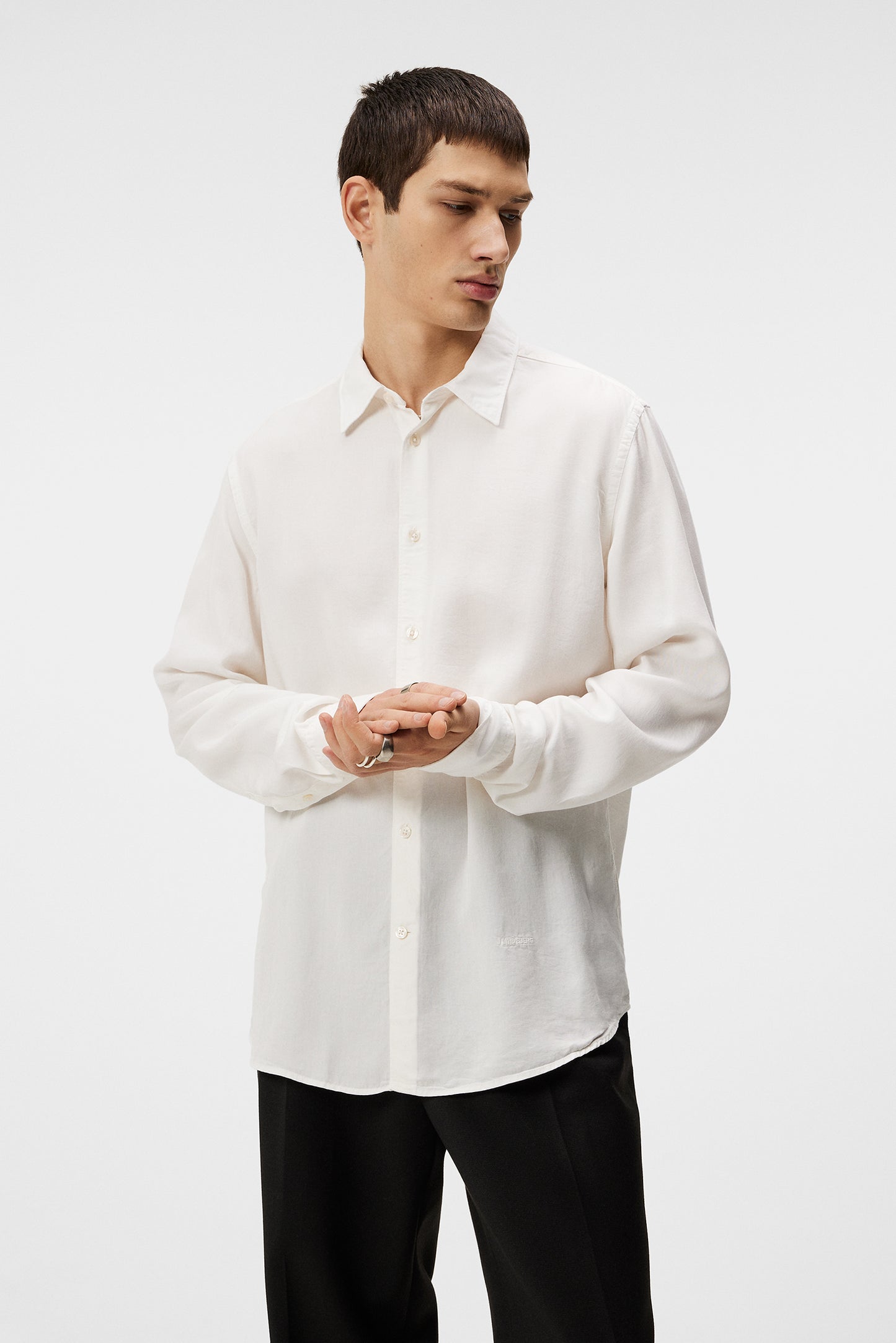 Slim LS Comfort Tencel Shirt / Cloud White