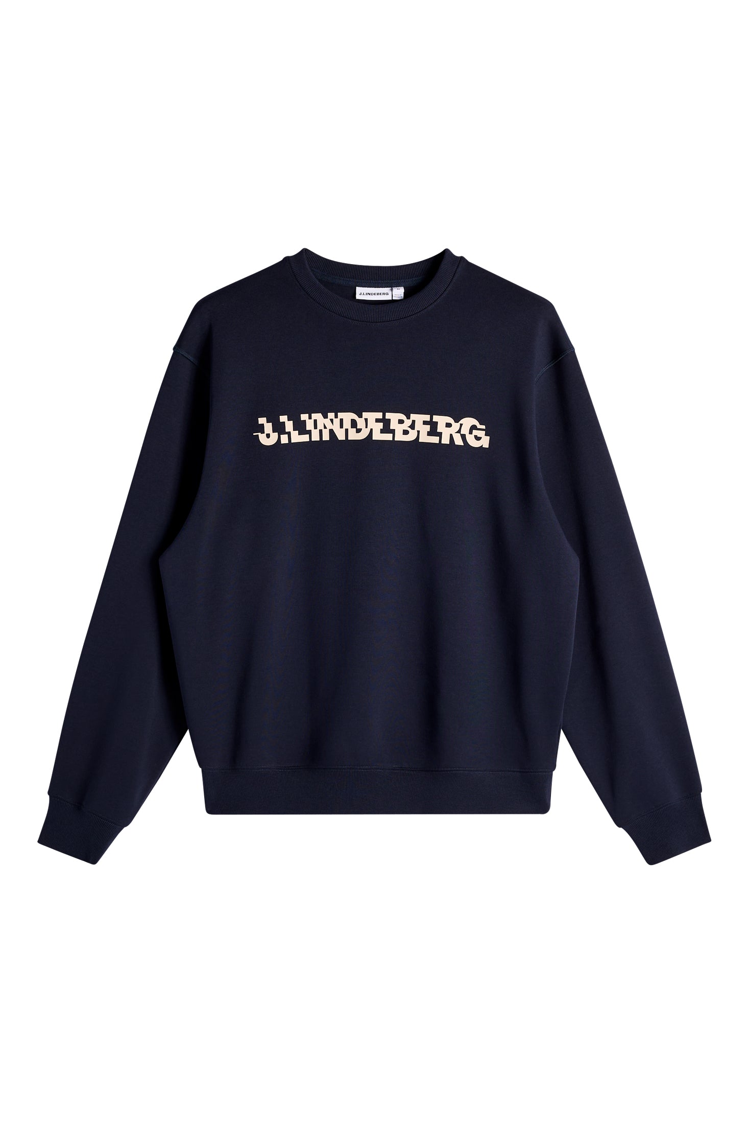 未使用 jリンドバーグ ゴルフ スウェット Jeff Crew Neck L Club Printed Crew Neck / JL Navy | J.Lindeberg Official