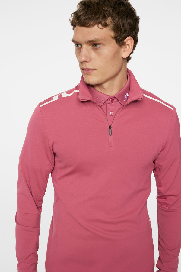 Leon Quarter Zip Mid Layer / Rose Wine