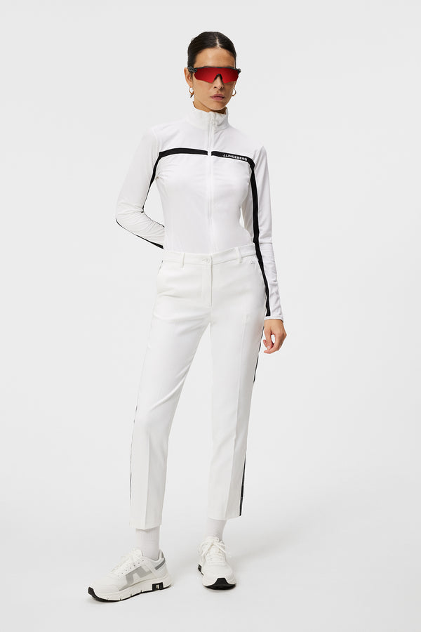 Meghan Side Stripe Pant / White