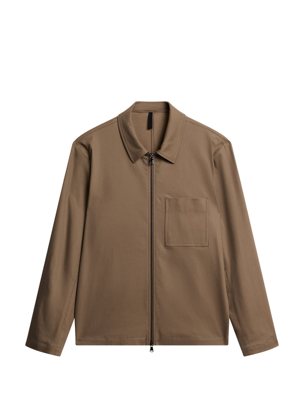Julius Cotton Twill Overshirt / Walnut